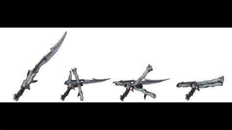 FFXIII Lightning's Gunblade transformable prototype (for Cosplay) - YouTube