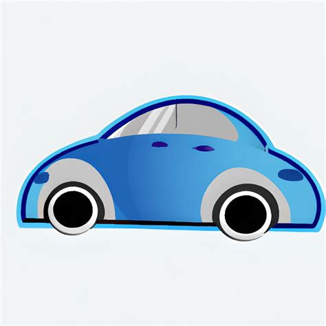 Blue Car Simple Best Sticker · Creative Fabrica