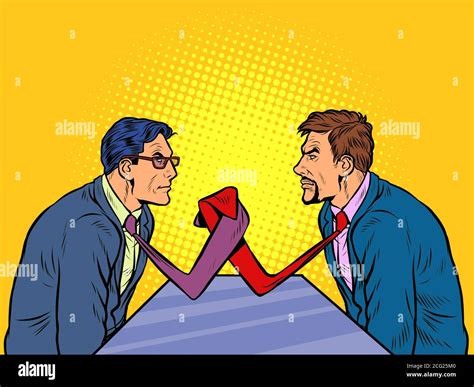 Arm wrestling cartoon hi-res stock photography and images - Alamy