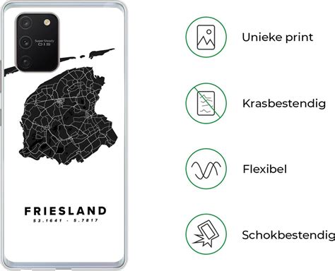 Samsung Galaxy S10 Lite hoesje - Friesland - Wegenkaart Nederland - Wit - Siliconen... | bol.com