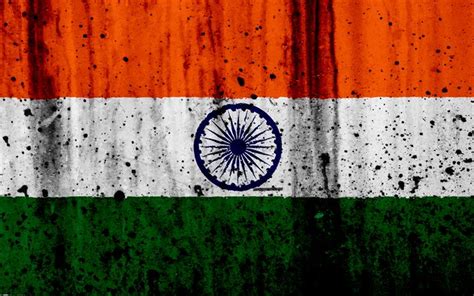 Download wallpapers Indian flag, 4k, grunge, flag of India, Asia, India ...