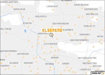 El Sereno (United States - USA) map - nona.net