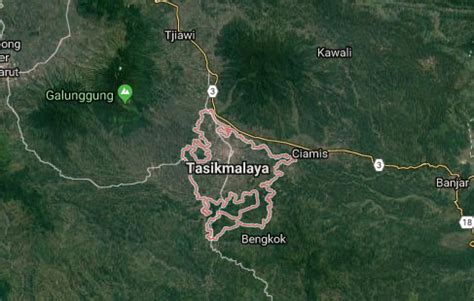 Peta Kota TASIKMALAYA Lengkap (HD Google Maps) - SEJARAH