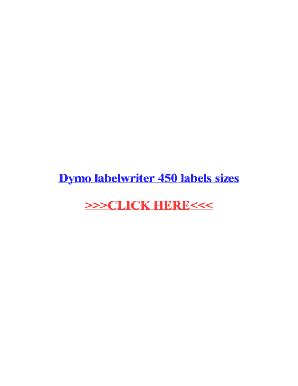 Fillable Online Dymo labelwriter 450 labels sizes Fax Email Print ...