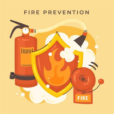 Free Vector | Hand drawn fire prevention elements