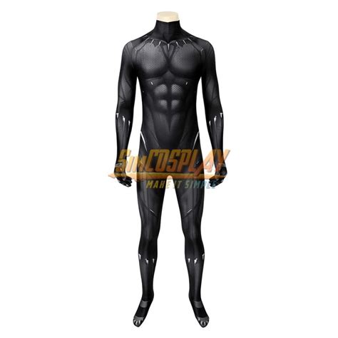 Black Panther Cosplay Suit T'challa Cosplay Costume 3D Printed Edition ...