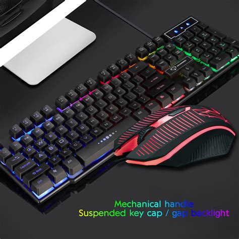 Xinduolei Keyboard and Combo Gaming Mechanical Color Breathing Backlight 104 keys Wi Keyboard ...