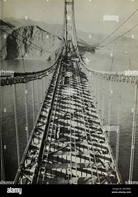 Golden Gate Bridge main span, 1937 Stock Photo - Alamy