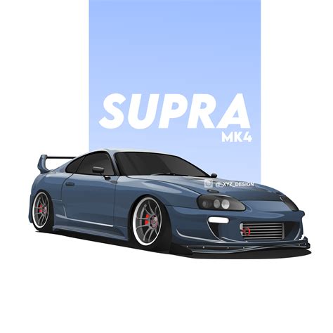 Vector Art Toyota Supra MK4 2JZ | Toyota supra mk4, Toyota supra, Supra