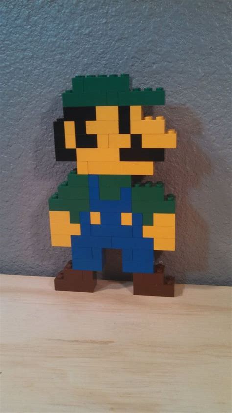 LEGO Super Mario Brothers pixel Art 3d / 2d Luigi door JediReSale, $9.99 | Lego super mario ...