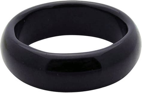 Amazon.com: Natural Black Onyx Gemstone Plain Band Ring: Jewelry