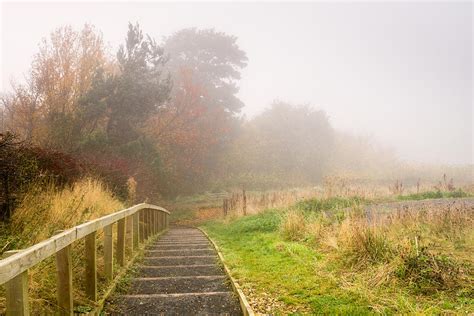 Steps to Flodden Monument in Fog Photograph by David Head - Fine Art America