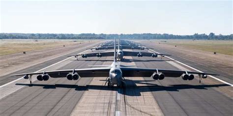 Watch A B-52 Stratofortress Crabwalk Down A Runway In A Heav