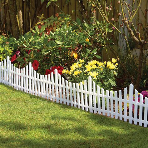 Flexible Plastic Garden Border Fence Lawn Grass Edge Path Edging Picket ...