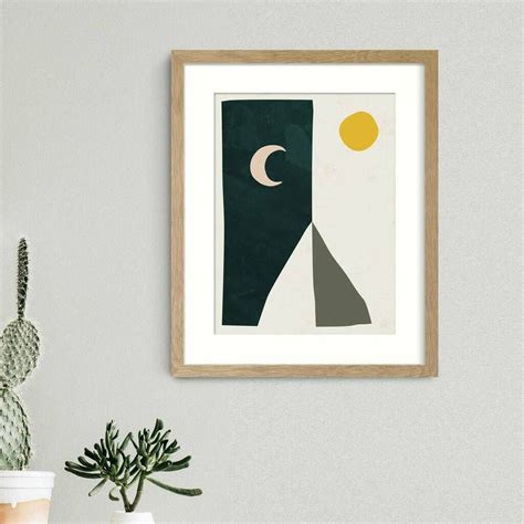 Create an eclectic look with this California inspred boho desert mountain wall art print ...