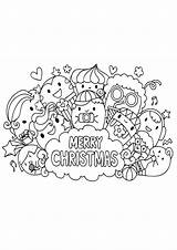 Easy cute christmas coloring Pages  HisTros sketch template