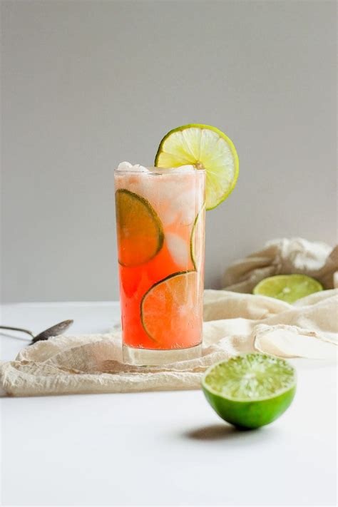 Refreshing Guava Lime Kombucha Mocktail - The Wooden Skillet
