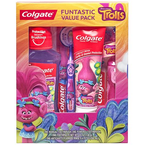 Colgate Kids Toothbrush, Toothpaste, Mouthwash Gift Set – Trolls – Deal – BrickSeek