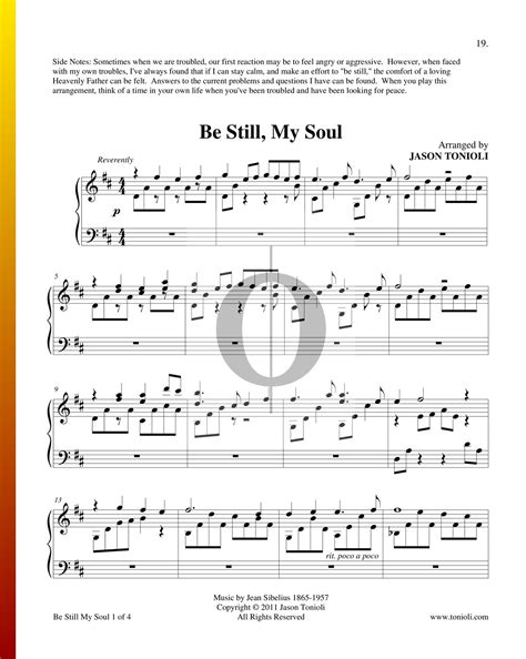 Be Still, My Soul (Jean Sibelius) Piano Sheet Music - OKTAV