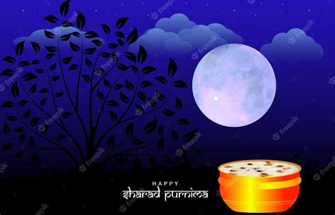 Premium Vector | Vector illustration of sharad purnima which is a ...