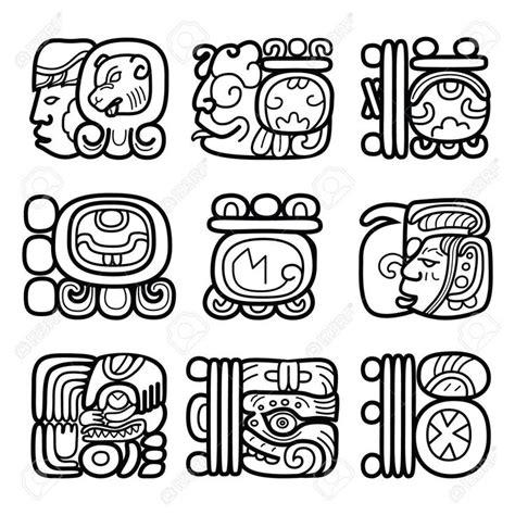 Maya Glyphs, Writing System And Language Design Royalty Free Cliparts, Vectors, And Stock ...