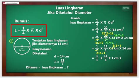 Luas Lingkaran Jika Diketahui Diameter | Matematika Dasar - YouTube