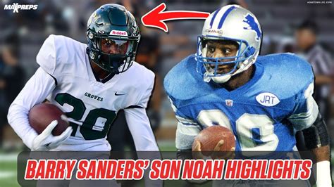 🔥🔥 BARRY SANDERS' SON NOAH RUSHES FOR HUGE GAME LIKE HIS FATHER 🔥🔥 - YouTube