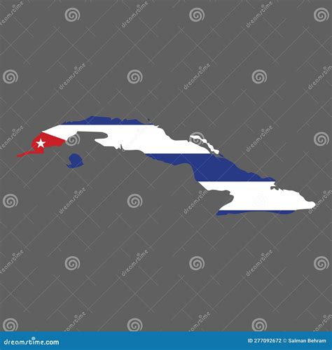 Cuba Map Flag stock vector. Illustration of caribbean - 277092672