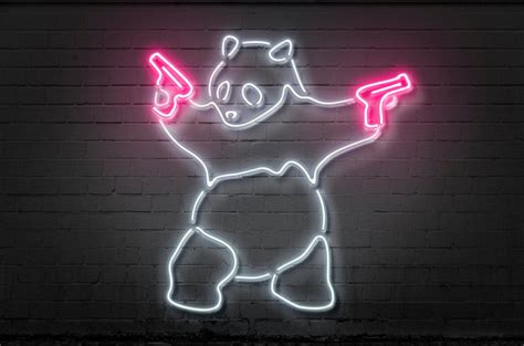 Panda with Guns Led Neon Art Sign Light Lamp Illuminate Shop | Etsy | Neon signs, Neon wallpaper ...