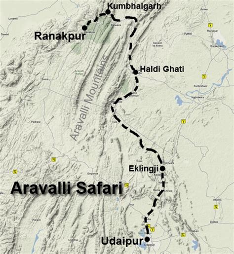 Aravali Ranges In India Map