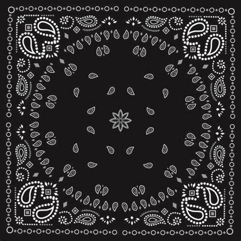 Black with white bandana patterns design vector 01 - Vector Pattern free download | Bandana ...