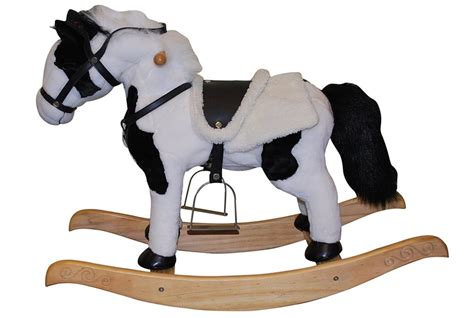 Chrisha Playful Plush Rocking Horse w/ Sound & Movement for Toddlers ...