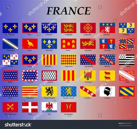 Stock vektor „All Flags Historical Provinces France French“ (bez autorských poplatků) 645469711 ...