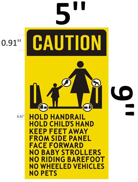 HPD SIGN: ESCALATOR RULES SIGN (HEAVY DUTY ALUMINUM DOB SIGN 9X5) | DOB ...