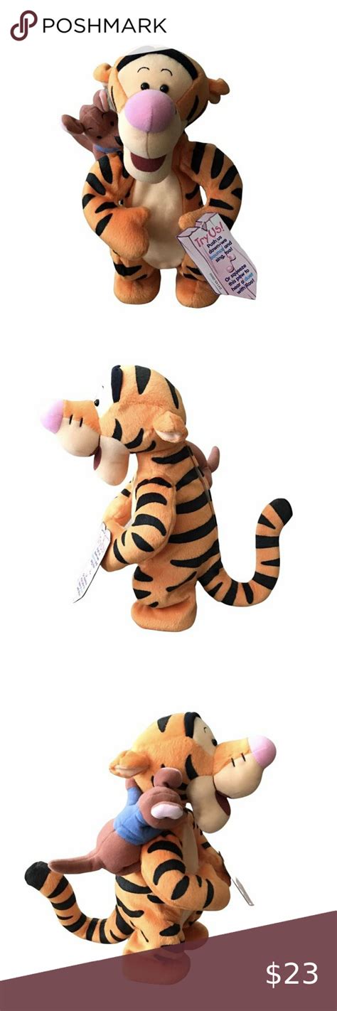 Disney Winnie the Pooh 12" Tigger & Roo Plush Bounces, Sings, Talks 1999 | Bouncing tigger ...