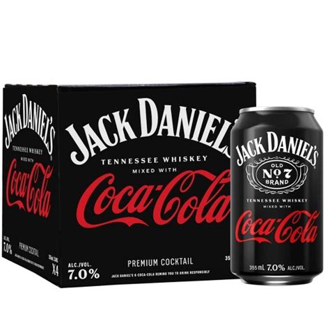 Jack Daniel's Rtd Jack & Coke - 4pk/12 Fl Oz Cans : Target