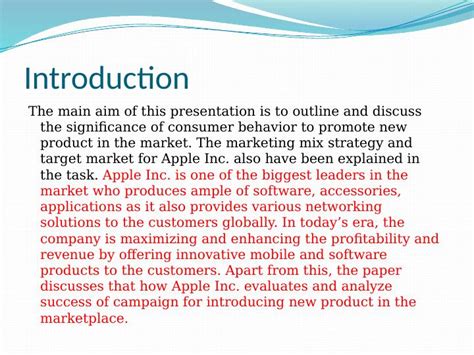 Consumer Behavior in Promoting New Products: A Case Study of Apple Inc.