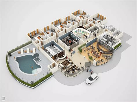 Hotel Floor Plans - Importance and Benefits - 2D & 3D Plans