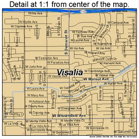 Visalia California Street Map 0682954