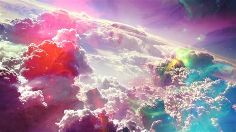 colorful 4k wallpaper Colorful Clouds beautiful atmosphere Wallpaper Download - High Resolution ...