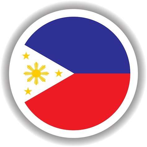 Premium Vector | Philippines Flag Round Shape