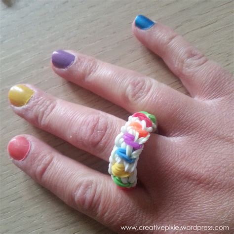 MIM creative pixie skittlz loom band ring