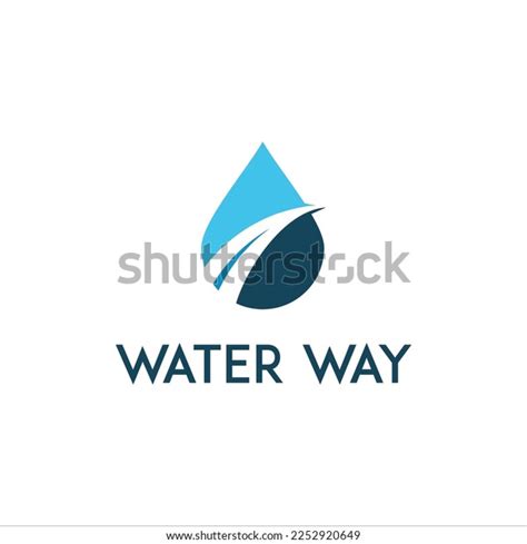 Waterway Logo Design Water Road Vector Stock Vector (Royalty Free ...