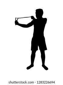 Young Man Catapult Silhouette Vector Stock Vector (Royalty Free) 1283226694 | Shutterstock