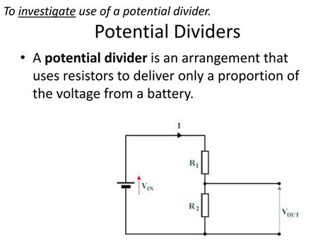 PPT - Potential Dividers PowerPoint Presentation, free download - ID:2872731