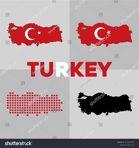 Outline Map Country Turkey Borders Flag Stock Vector (Royalty Free) 2216143107 | Shutterstock