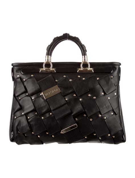 Versace Handle Bag - Black Handle Bags, Handbags - VES26109 | The RealReal