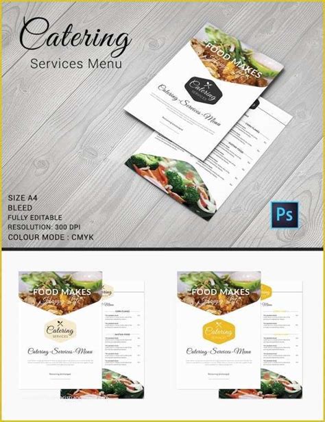 Catering Flyers Templates Free Of Catering Menu Template – 30 Free Psd Eps Documents ...