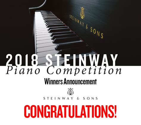 2018 Steinway Piano Competition - Winners Announcement