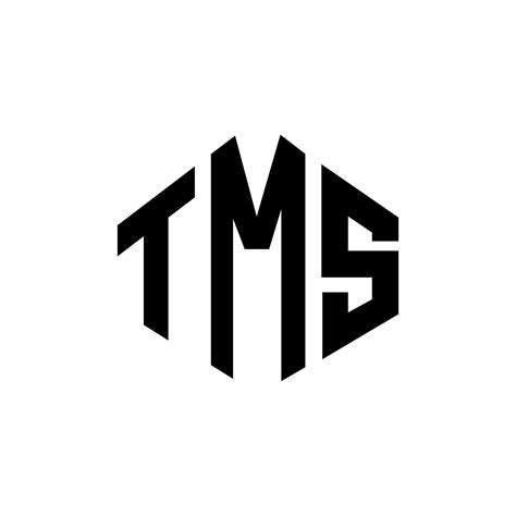 diseño de logotipo de letra tms con forma de polígono. diseño de ...